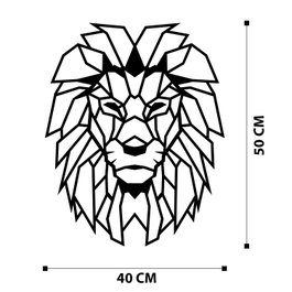 Wallity Lion Metal Decor Negro
